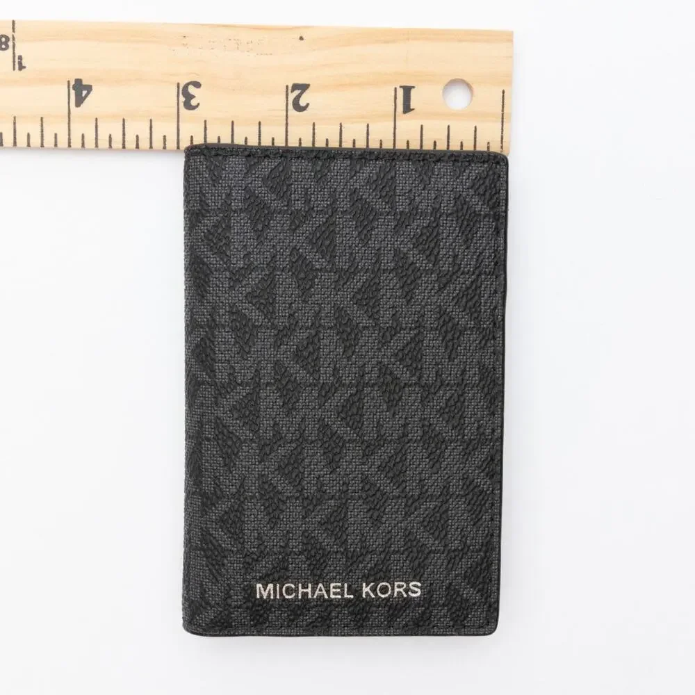 Michael Kors Men's Signature Folding Card Case Black (pre-owned)